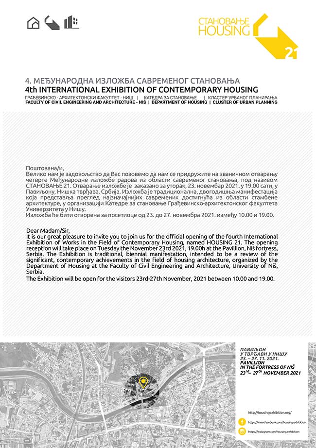 Housing exhibition invitation 2021